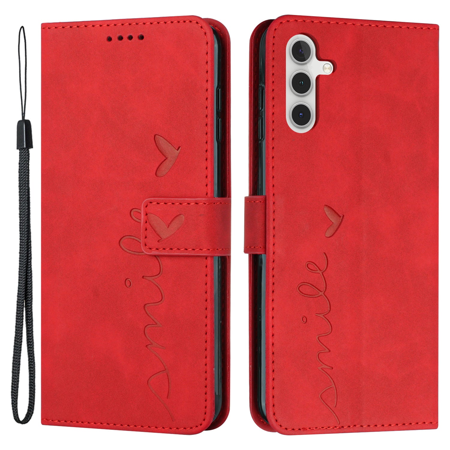For Samsung Galaxy S23 FE Skin-touch PU Leather Imprinted Cover Flip Stand Wallet Phone Case with Strap For Samsung Galaxy S23 FE Skin-touch PU Leather Imprinted Cover Flip Stand Wallet Phone Case with Strap